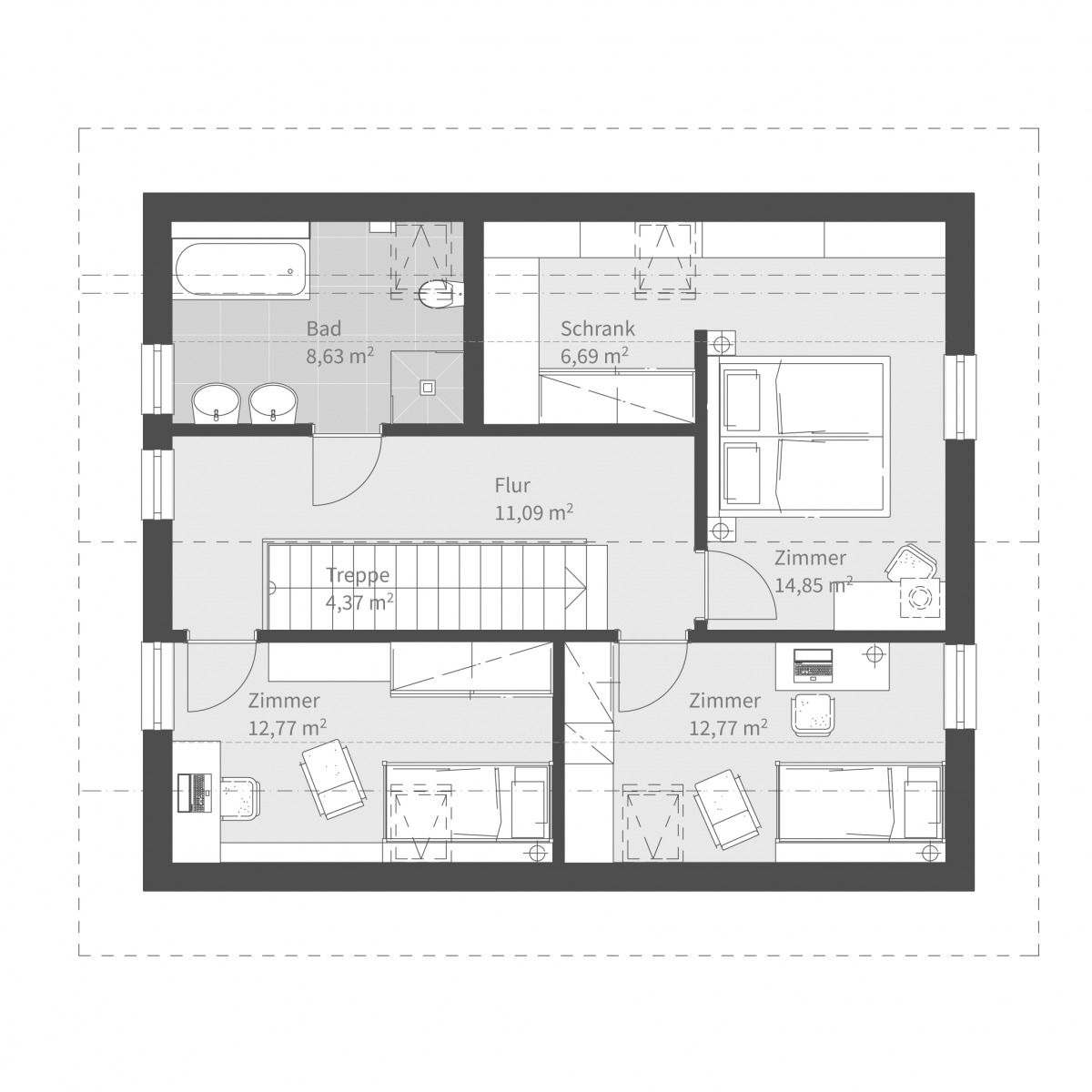 Beispiel Grundriss OG Beispiel Grundriss OG