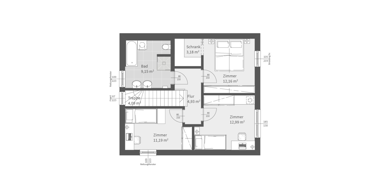 ELK LIFE Grundriss Obergeschoss ELK LIFE Grundriss Obergeschoss