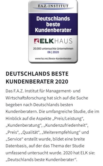 ELK Deutschlands Beste Kundenberater ELK Deutschlands Beste Kundenberater