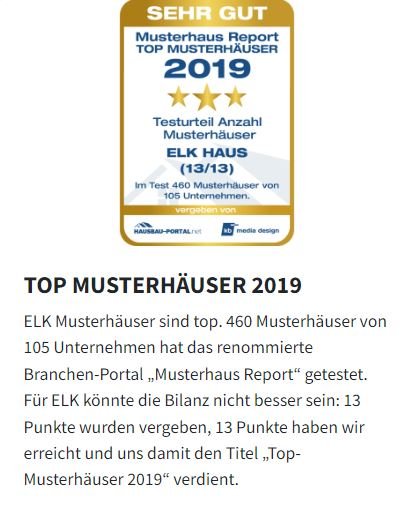 ELK TOP Musterhäuser ELK TOP Musterhäuser