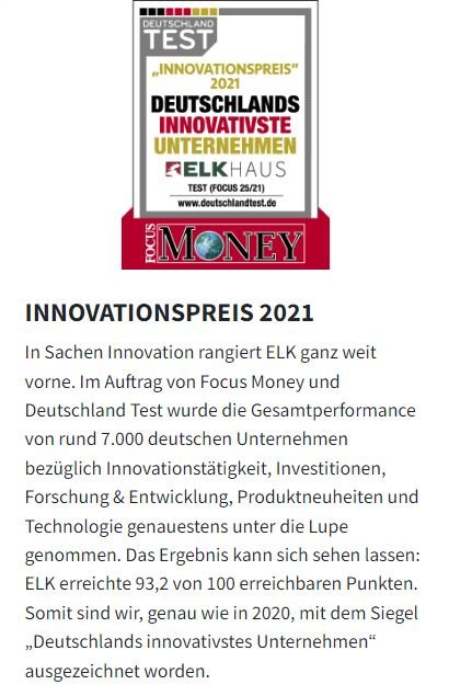 ELK INNOVATIONSPREIS ELK INNOVATIONSPREIS