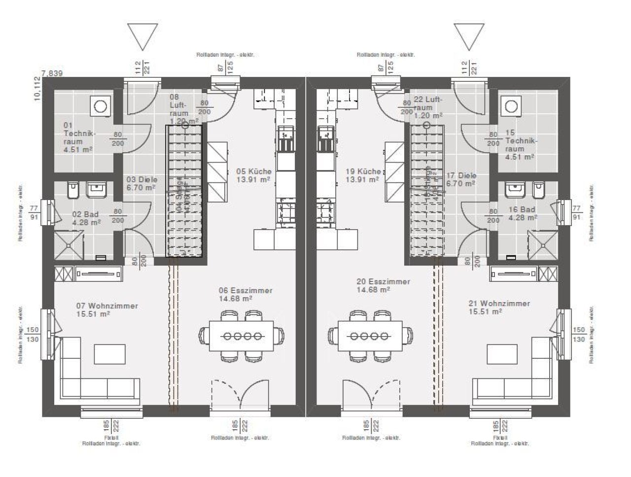 Erdgeschoss wahlweise mit Büro/Gästezimmer möglich Erdgeschoss wahlweise mit Büro/Gästezimmer möglich